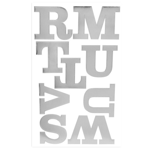 Craft Perfect Foil Alphabet Sticker Sheet 2IN-Silver - 5A002MKH-1GNZT Craft Perfect Foil Alphabet Sticker Sheet 2IN-Silver - 5A002MKH-1GNZT