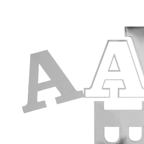 Craft Perfect Foil Alphabet Sticker Sheet 2IN-Silver - 5A002MKH-1GNZT Craft Perfect Foil Alphabet Sticker Sheet 2IN-Silver - 5A002MKH-1GNZT