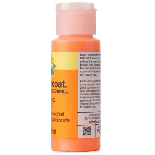 Delta Ceramcoat Glow Acrylic Paint 2oz-Orange - 5A002XXF-1GYR5