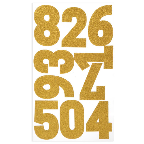 Craft Perfect Glitter Alphabet Sticker Sheet 2IN-Gold - 5A002MKL-1GNZR
