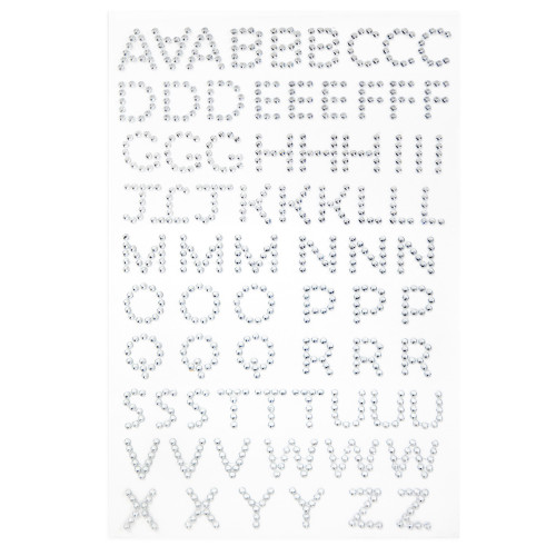 Jolee's Bling Sheet 3/Pkg .65"-Crystal Letters - 5A002MLH-1GP1B