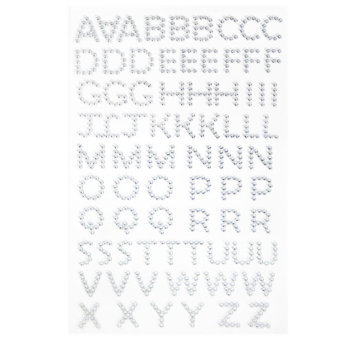 Jolee's Bling Sheet 3/Pkg .65"-Crystal Letters - 5A002MLH-1GP1B
