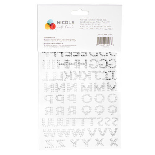 Jolee's Bling Sheet 3/Pkg .65"-Crystal Letters - 5A002MLH-1GP1B