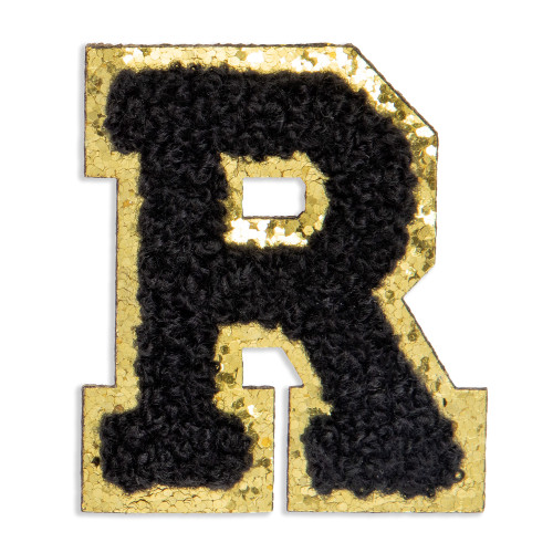 Chenille Self Adhesive Grad Patch -Black - 5A002MJT-1GP06