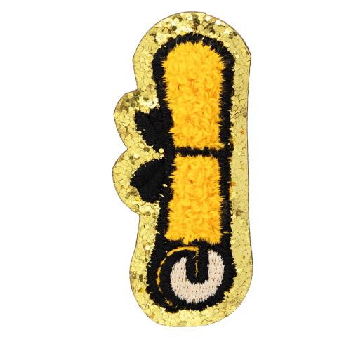 Chenille Self Adhesive Grad Patch -Black - 5A002MJT-1GP06