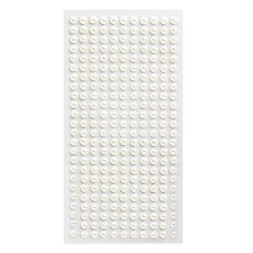 Craft Perfect Pearl Sticker Sheet 6MM-Ivory - 5A002ML6-1GP09