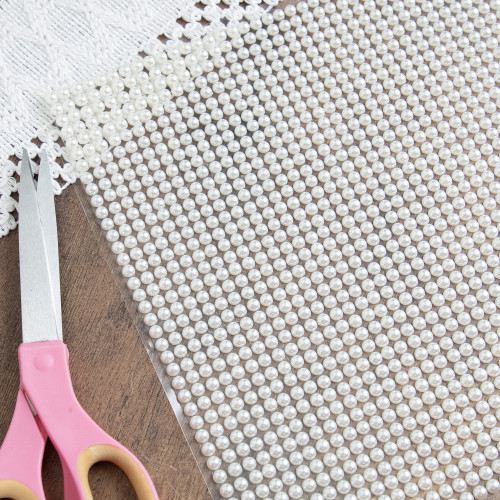 Craft Perfect Pearl Sticker Sheet 10"X10" 6MM-Ivory - 5A002MKT-1GP01 Craft Perfect Pearl Sticker Sheet 10"X10" 6MM-Ivory - 5A002MKT-1GP01