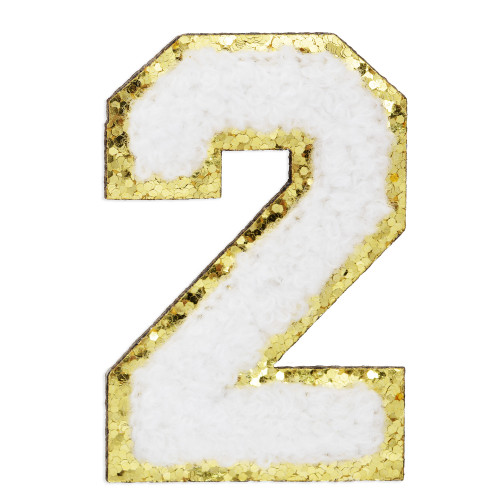 Chenille Self Adhesive Grad Patch -White - 5A002MLB-1GP02 Chenille Self Adhesive Grad Patch -White - 5A002MLB-1GP02