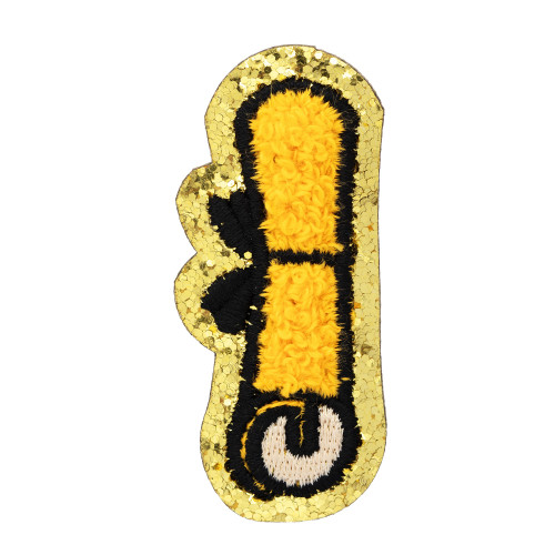 Chenille Self Adhesive Grad Patch -White - 5A002MLB-1GP02 Chenille Self Adhesive Grad Patch -White - 5A002MLB-1GP02