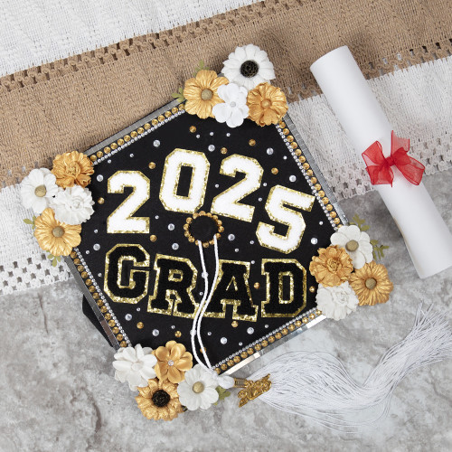 Chenille Self Adhesive Grad Patch -White - 5A002MLB-1GP02 Chenille Self Adhesive Grad Patch -White - 5A002MLB-1GP02