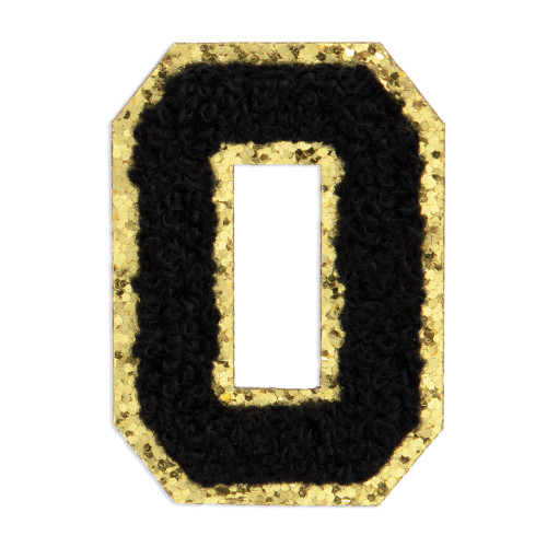 Chenille Self Adhesive Grad Patch -Black - 5A002MK2-1GP0B Chenille Self Adhesive Grad Patch -Black - 5A002MK2-1GP0B