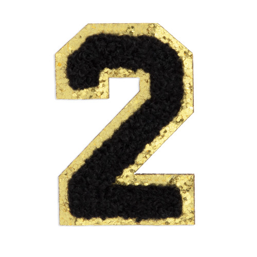 Chenille Self Adhesive Grad Patch -Black - 5A002MK2-1GP0B Chenille Self Adhesive Grad Patch -Black - 5A002MK2-1GP0B