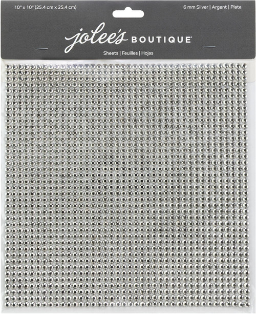 Jolee's Gem 10"X10" Gem Sheet 6MM-Silver - 5A002MJW-1GP03 - 191648181517