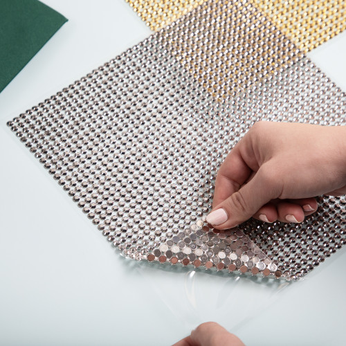 Jolee's Gem 10"X10" Gem Sheet 6MM-Silver - 5A002MJW-1GP03