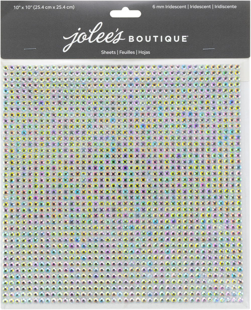 Jolee's Gem 10"X10" Gem Sheet 6MM-Iridescent - 5A002MK3-1GP0K - 191648181524