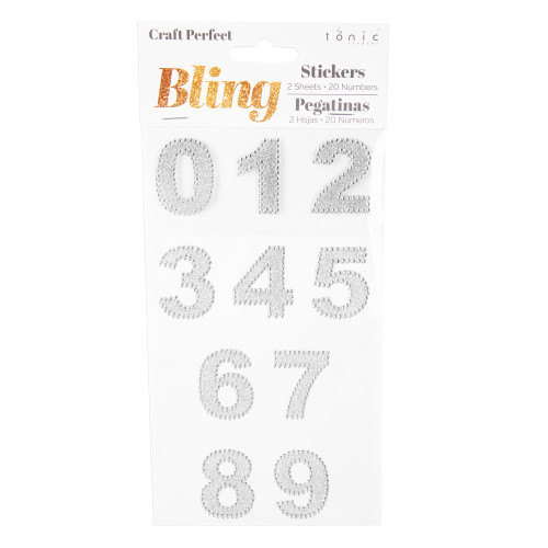 Craft Perfect Bling Sheet 2/Pkg -Numbers - 5A002MLG-1GP0R - 191648181456