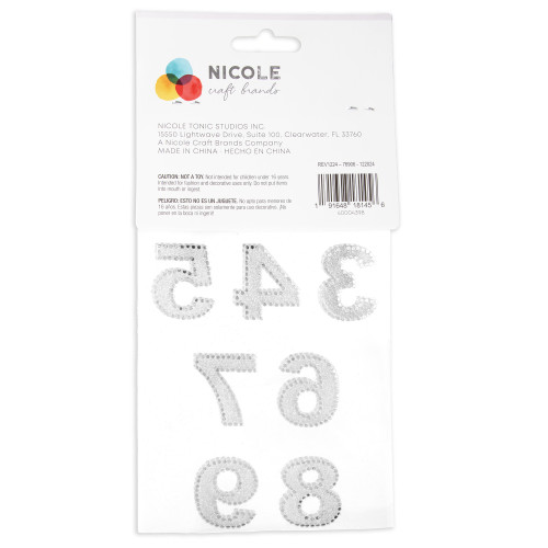 Craft Perfect Bling Sheet 2/Pkg -Numbers - 5A002MLG-1GP0R