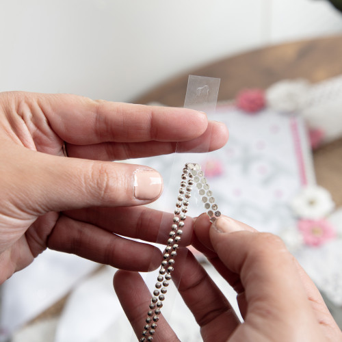 Jolee's Rhinestone Sticker Roll 1YD -Silver - 5A002MK0-1GP0D