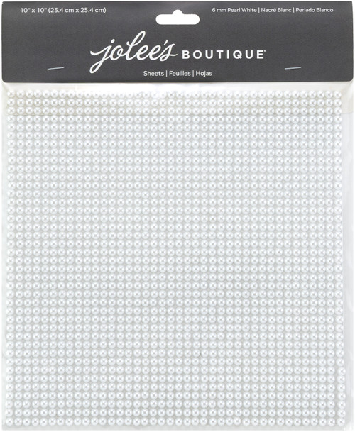 Jolee's Pearl Sticker Sheet 10"X10" 6MM-White - 5A002MJY-1GP0S - 191648181661