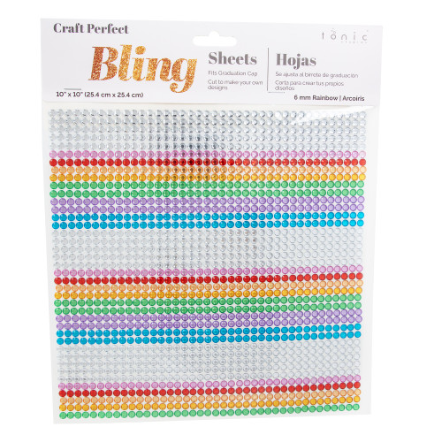 Jolee's Gem 10"X10" Gem Sheet 6MM-Rainbow - 5A002MKR-1GP11 - 191648181531