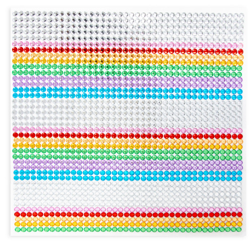 Craft Perfect Gem 10"X10" Gem Sheet 6MM-Rainbow - 5A002MKR-1GP11