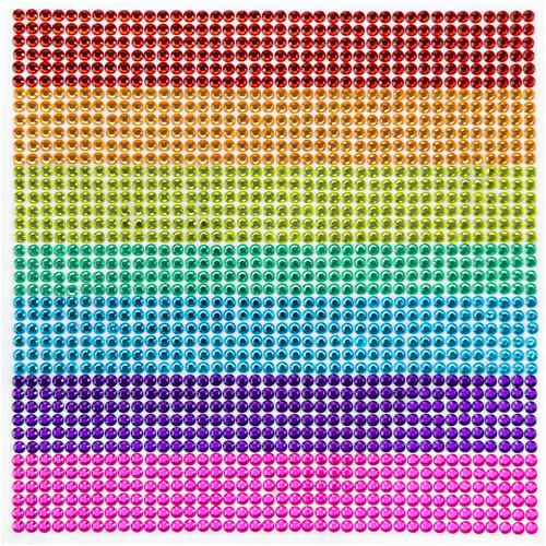 Jolee's Gem 10"X10" Gem Sheet 6MM-Rainbow - 5A002MKR-1GP11