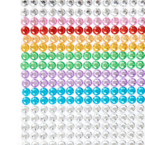 Jolee's Gem 10"X10" Gem Sheet 6MM-Rainbow - 5A002MKR-1GP11