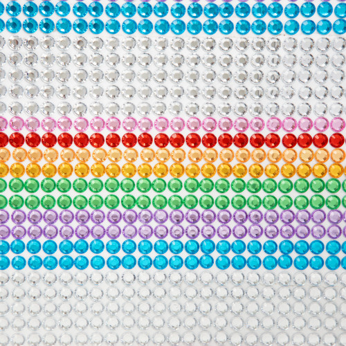 Jolee's Gem 10"X10" Gem Sheet 6MM-Rainbow - 5A002MKR-1GP11