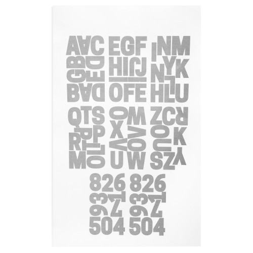 Craft Perfect Glitter Alphabet Sticker Sheet 2IN-Silver - 5A002MKM-1GP16 Craft Perfect Glitter Alphabet Sticker Sheet 2IN-Silver - 5A002MKM-1GP16