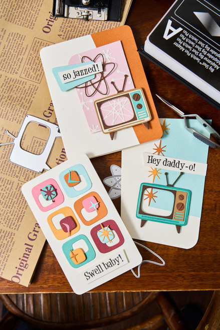 Sizzix Thinlits Die Set 31/Pkg by Tim Holtz-Vault Atomic Retro - 5A002MWC-1GPBJ