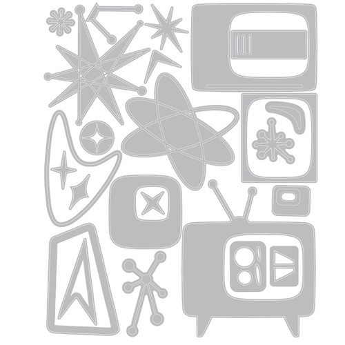 Sizzix Thinlits Die Set 31/Pkg by Tim Holtz-Vault Atomic Retro - 5A002MWC-1GPBJ