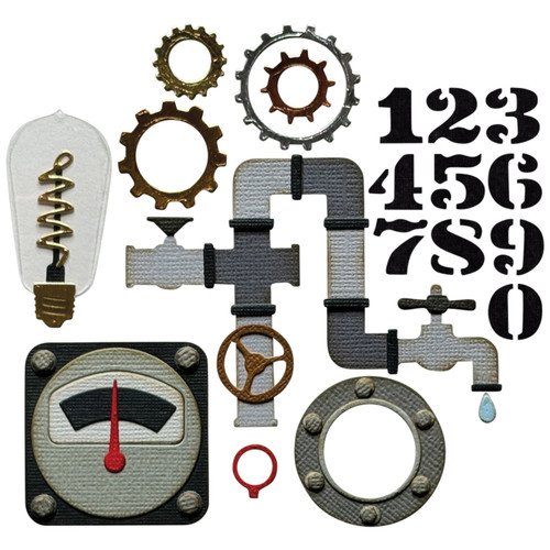 Sizzix Thinlits Die Set 37/Pkg by Tim Holtz-Vault Industrial - 5A002MVV-1GPBY