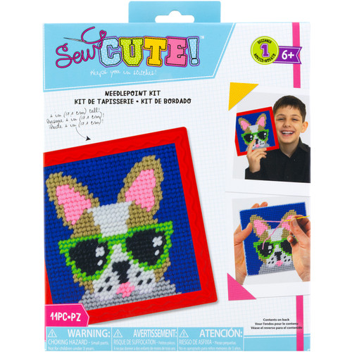 3 Pack - Colorbok Sew Cute! Needlepoint Kit-Dog - 59337 - 765468593371