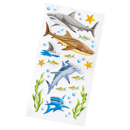 12 Pack - Sticko Themed Stickers-Sharks - E5238225 - 015586793970