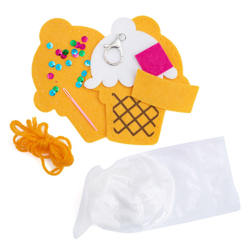 Colorbok Sew Cute! Felt Backpack Clip Kit-Ice Cream - 73963