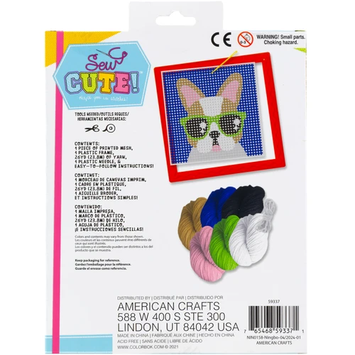 Colorbok Sew Cute! Needlepoint Kit-Dog - 59337