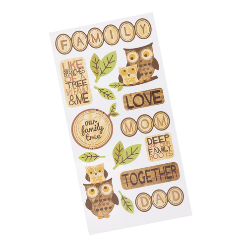 12 Pack - Sticko Themed Stickers-Wood Family - E5238223 - 015586793949