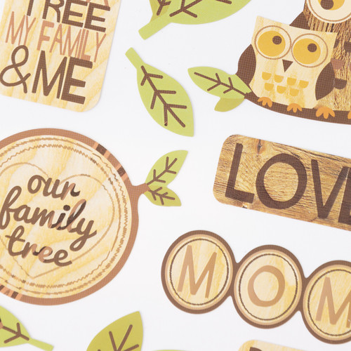 12 Pack - Sticko Themed Stickers-Wood Family - E5238223