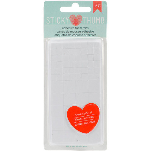 Sticky Thumb Dimensional Adhesive Foam 272/Pkg-White Tabs, Assorted Sizes - ST340273 - 718813402736 Sticky Thumb Dimensional Adhesive Foam 272/Pkg-White Tabs, Assorted Sizes - ST340273 - 718813402736