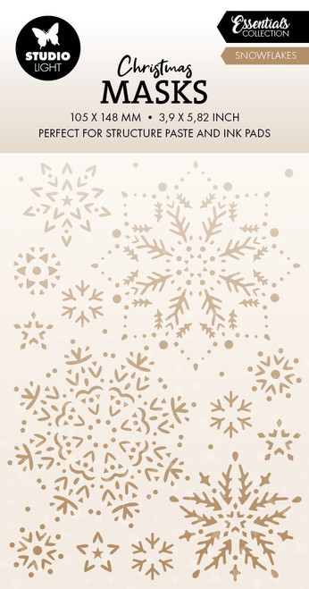3 Pack - Studio Light Essentials Stencil 4.13"X5.83"-Snow Background - 5A002Y6X-1GZ4W - 8713943161166