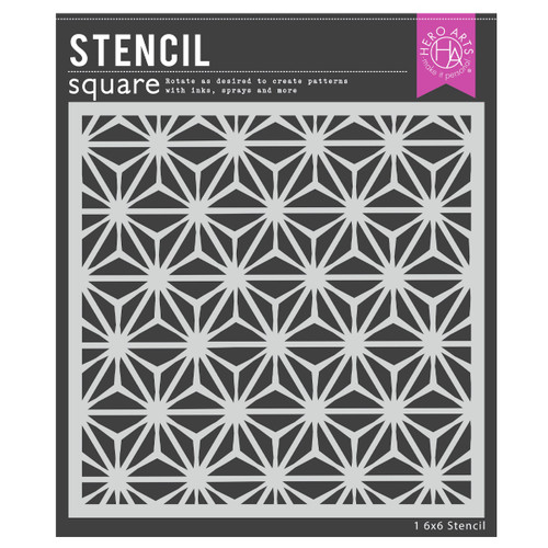 2 Pack - Hero Arts Stencil 6"X6"-Asana Pattern - 5A002Y0S-1GYYM - 085700947008
