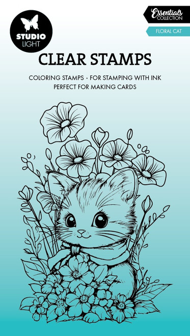 3 Pack - Studio Light Essentials Clear Stamp-Floral Cat - 5A002Y7F-1GZ5J - 8713943160886