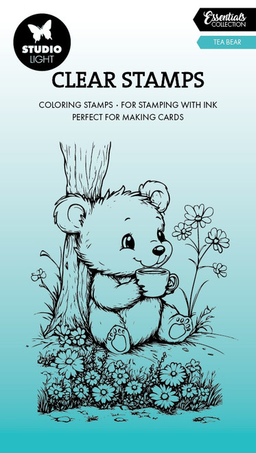 3 Pack - Studio Light Essentials Clear Stamp-Tea Bear - 5A002Y6Z-1GZ5M - 8713943160862