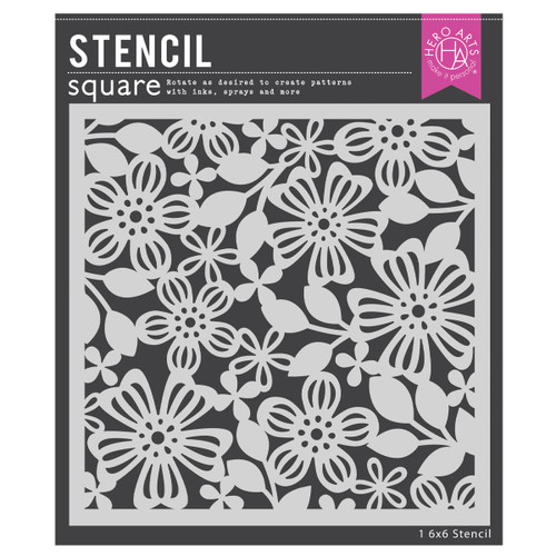 2 Pack - Hero Arts Stencil 6"X6"-Spring Floral - 5A002Y19-1GYYJ - 085700947060