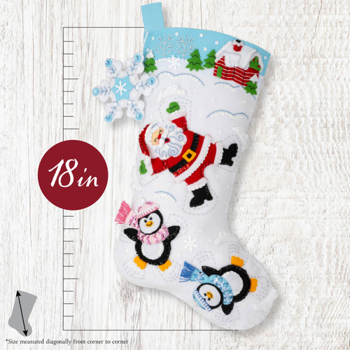 Bucilla Felt Stocking Applique Kit 18" Long-Snow Angel Friends - 5A002YGC-1GZ9X Bucilla Felt Stocking Applique Kit 18" Long-Snow Angel Friends - 5A002YGC-1GZ9X