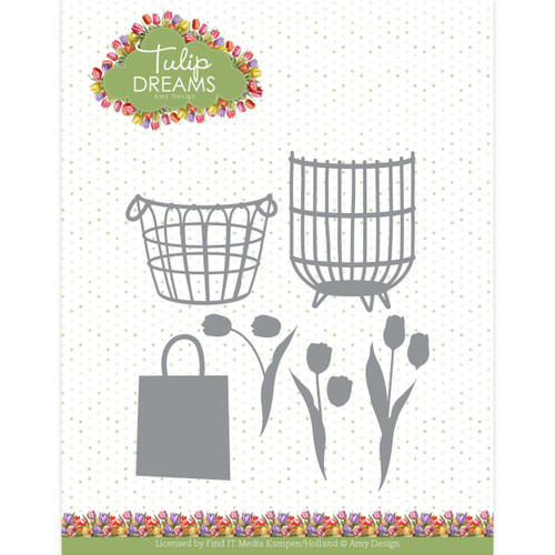 Find It Trading Amy Design Die-Tulip Basket, Tulip Dreams - 5A002YD2-1GZ95 - 8718715146846