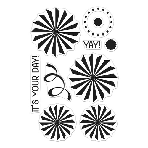 Hero Arts Clear Stamps 4"X6"-Party Fans - 5A002Y0W-1GYYY