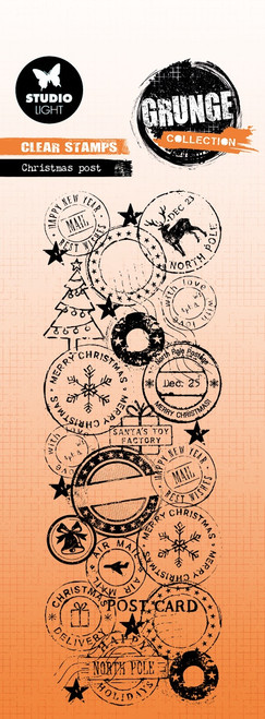 2 Pack - Studio Light Grunge Clear Stamp-Christmas Post - 5A002Y5P-1GZ3N - 8713943160664
