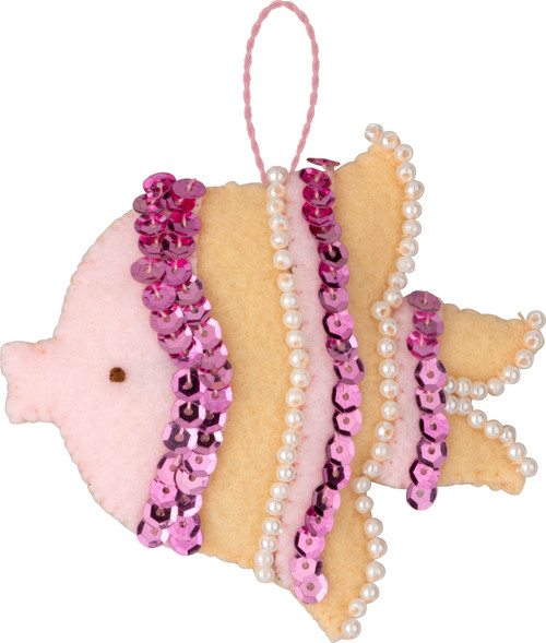 Bucilla Felt Ornaments Applique Kit Set Of 6-Santa's Sea Life - 5A002YG8-1GZB0