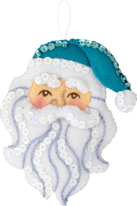 Bucilla Felt Ornaments Applique Kit Set Of 6-Santa's Sea Life - 5A002YG8-1GZB0